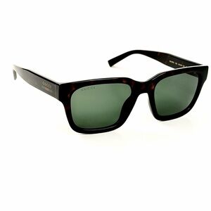 Gucci GG1857S 002 Sunglasses Havana Frame Green Lenses 55mm